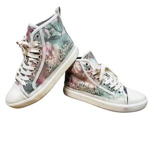 Sam Edelman Elba Floral Logo High Top Sneaker size 7